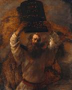 REMBRANDT Harmenszoon van Rijn Moses with the Ten Commandments painting